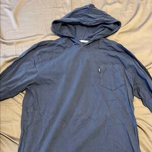 Johnnie O Men's Blue Hooded Shirt